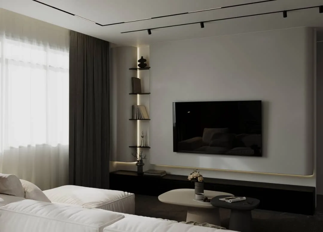 Feature wall & media console