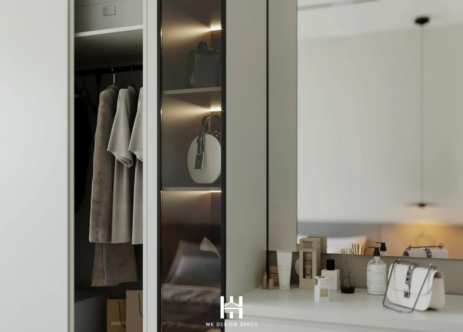 Walk-in dressing area