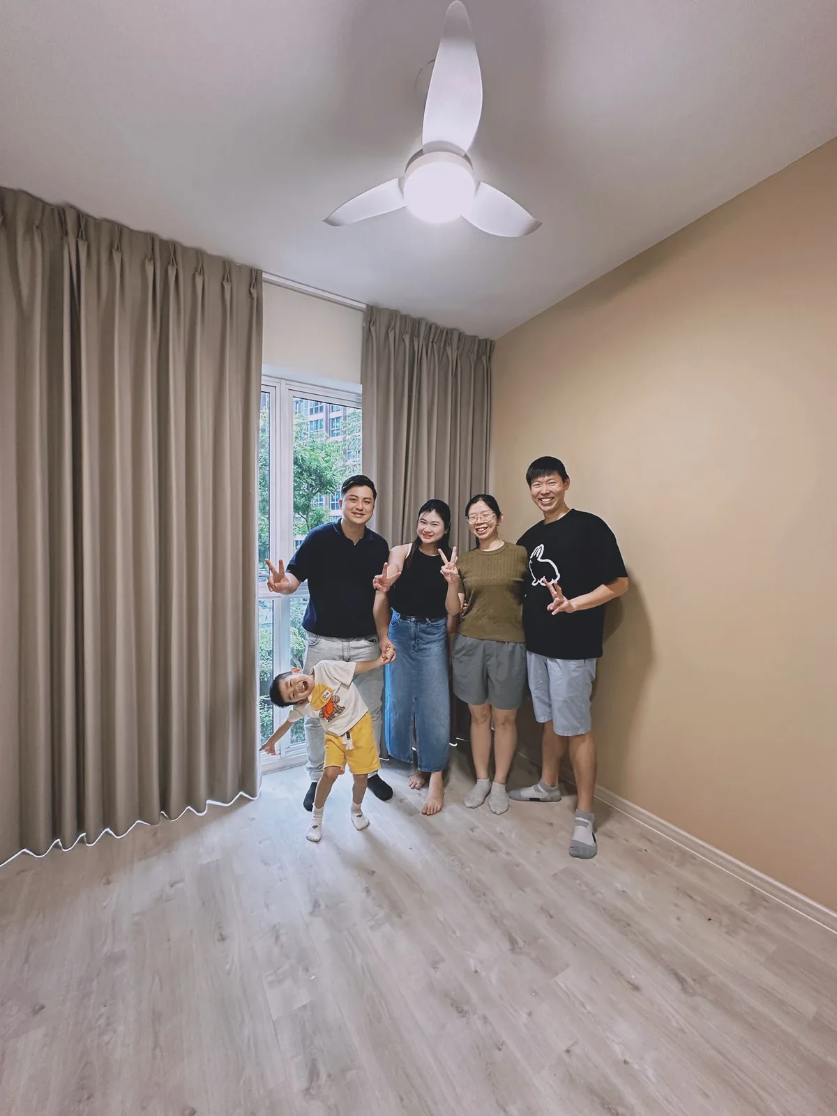 A WK Design Space client family at their completed home handover